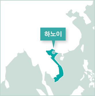 하노이의 프로젝트어브로드 베트남 오피스 베트남 하노이 자원봉사 프로젝트 지도